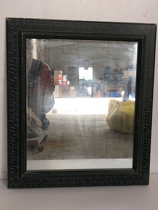 ESPEJO MADERA VERDE 63X54