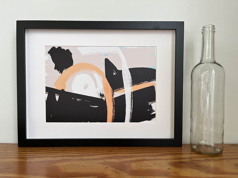 IMPRESIÓN EN LÁMINA. CURVA NARANJA. 42X32