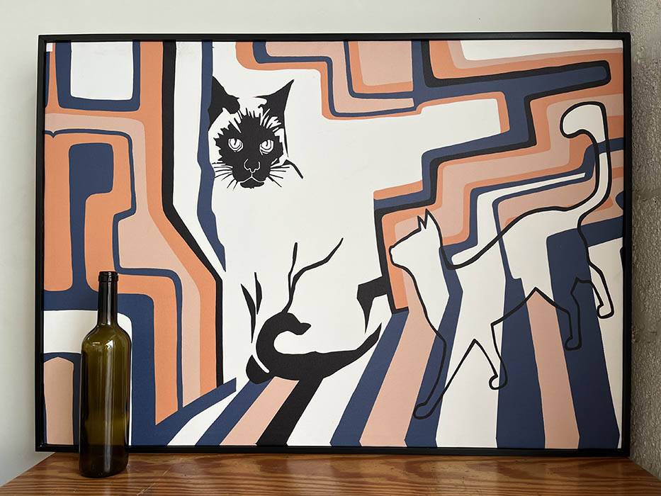 IMPRESIÓN SOBRE LIENZO. GATOS (G )102X 72