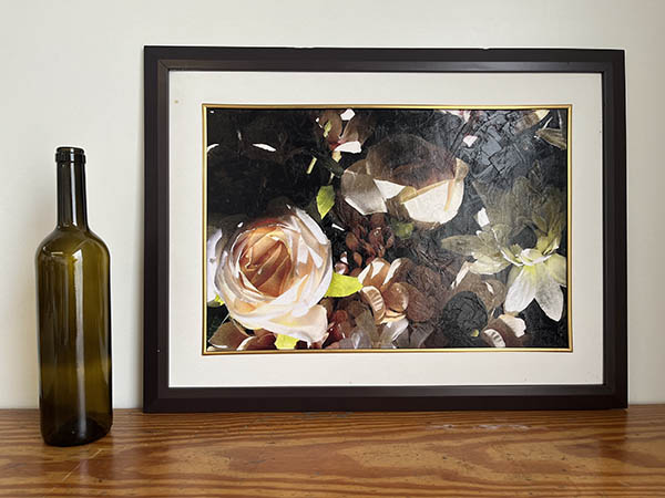 IMPRESIÓN SOBRE LIENZO. FLORES XVII. (60,4 X 45)